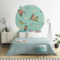 Uccello Cantante Mint – Tapeta Koło Standard