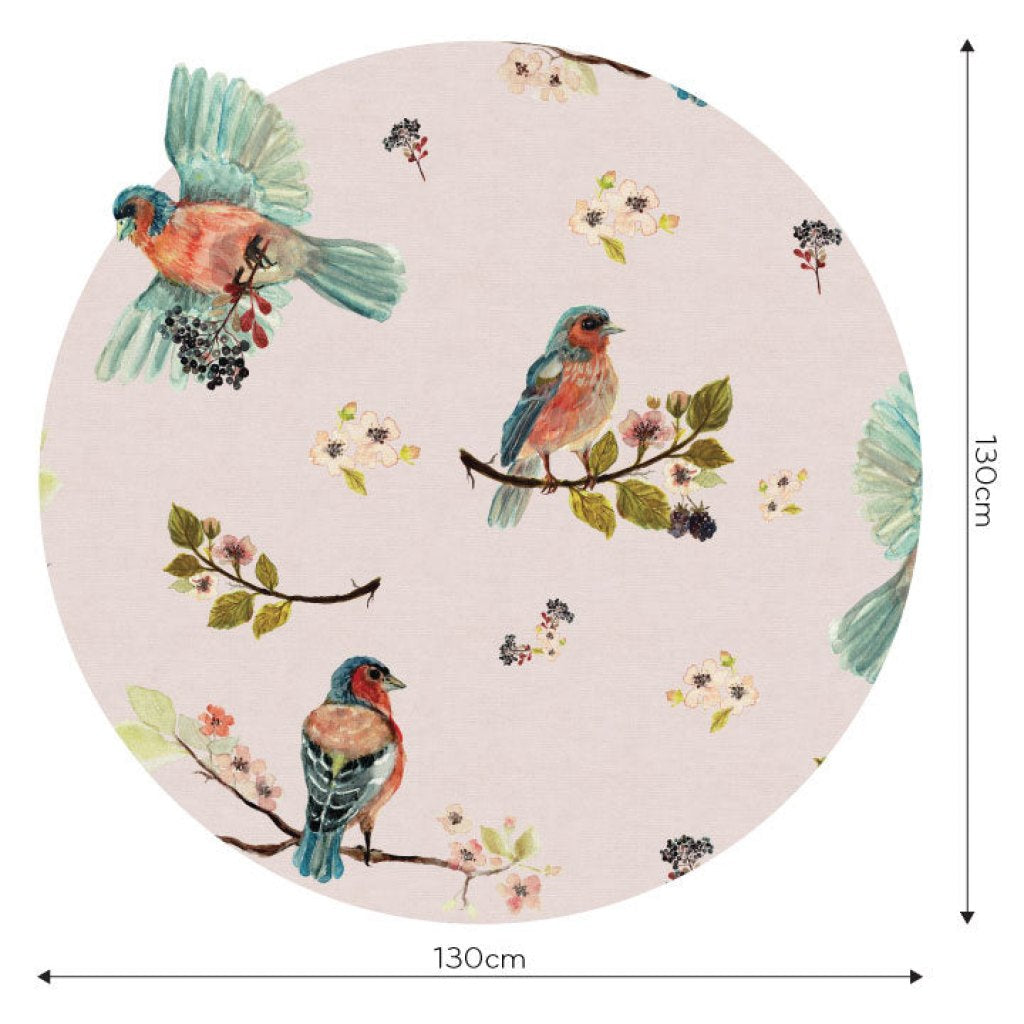 Uccello Cantante Pink – Tapeta Koło Standard