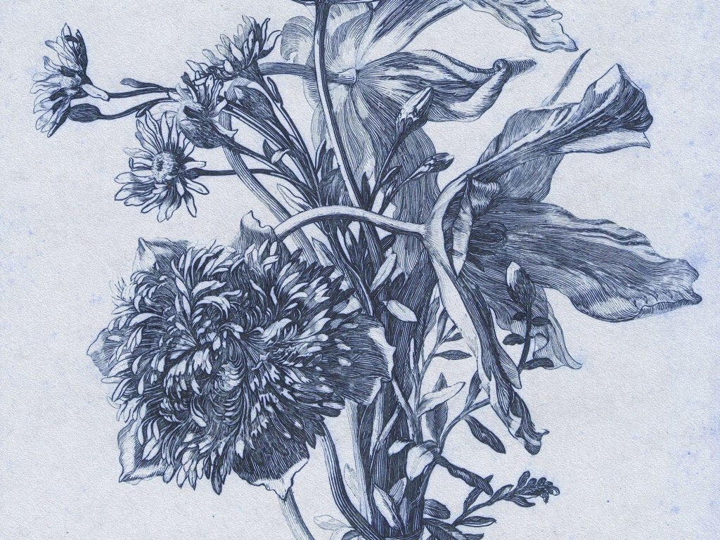 Blue Flower – Custom-made wallpaper