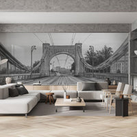 Bridge B&W – Tapeta na wymiar