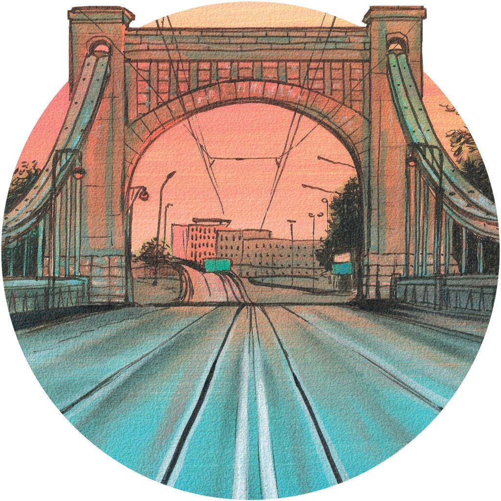 Bridge – Tapeta Koło Standard