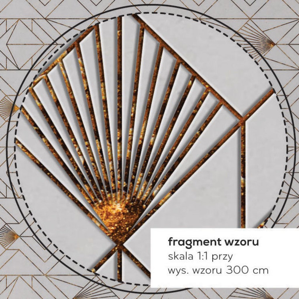 Concrete Fan Gold – Made-to-measure wallpaper