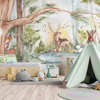 Deer Friends – Tapeta na wymiar