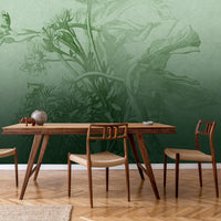 Green Ombre Flower – Tapeta na wymiar