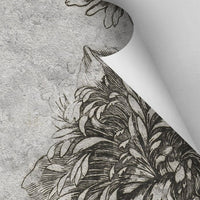 Grey Flower – Tapeta na míru