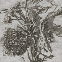 Grey Flower – Tapeta na míru