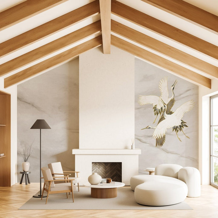 Ivory Tsuru – Custom-size wallpaper