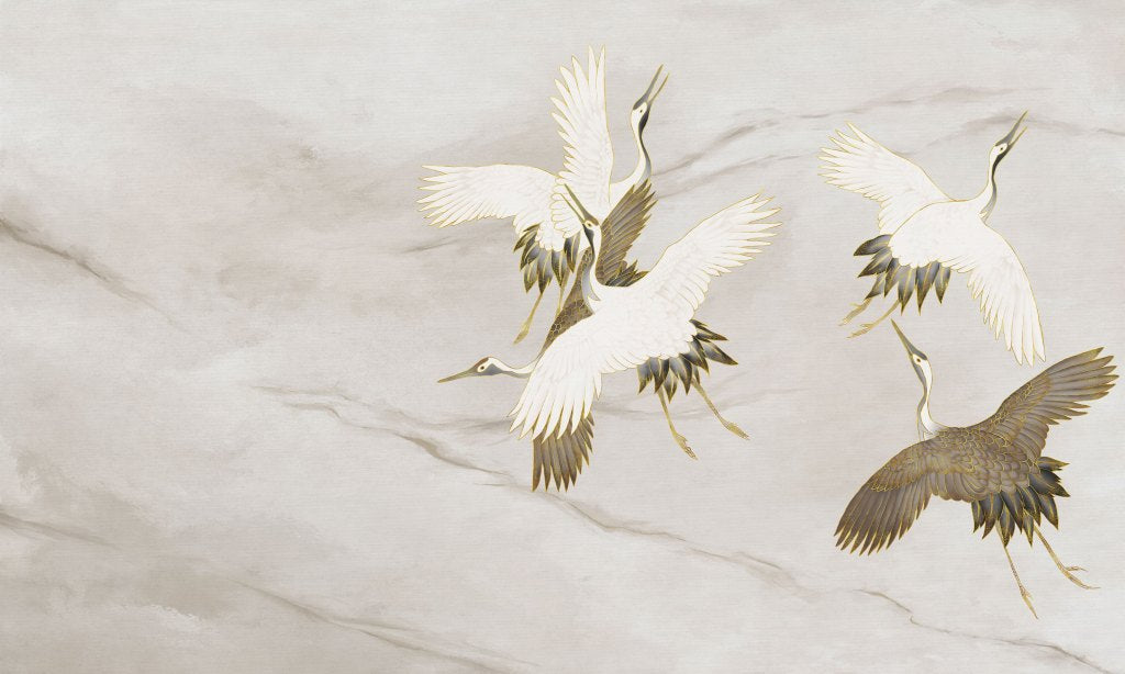 Ivory Tsuru – Custom-made wallpaper