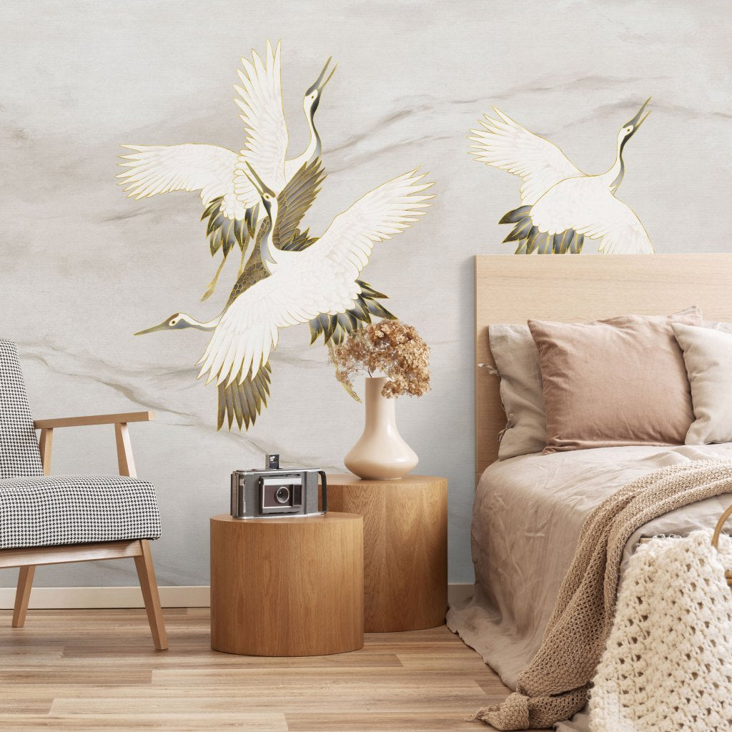Ivory Tsuru – Custom-made wallpaper