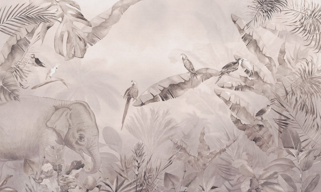 Jungle Beige – Tapeta na míru