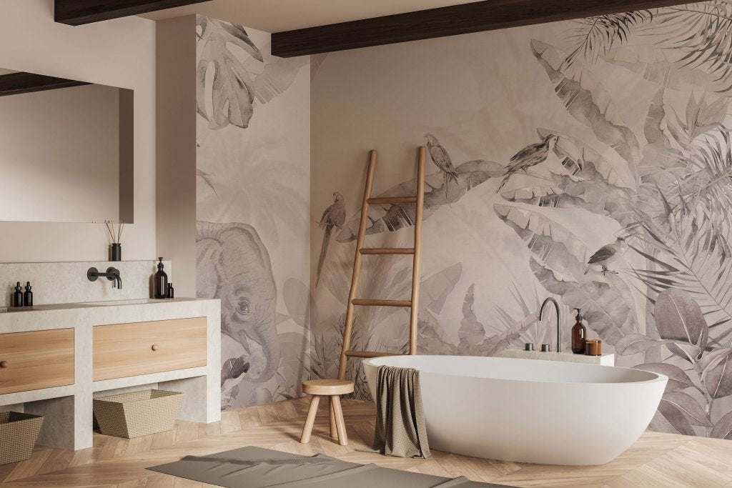 Jungle Beige – Tapeta na wymiar