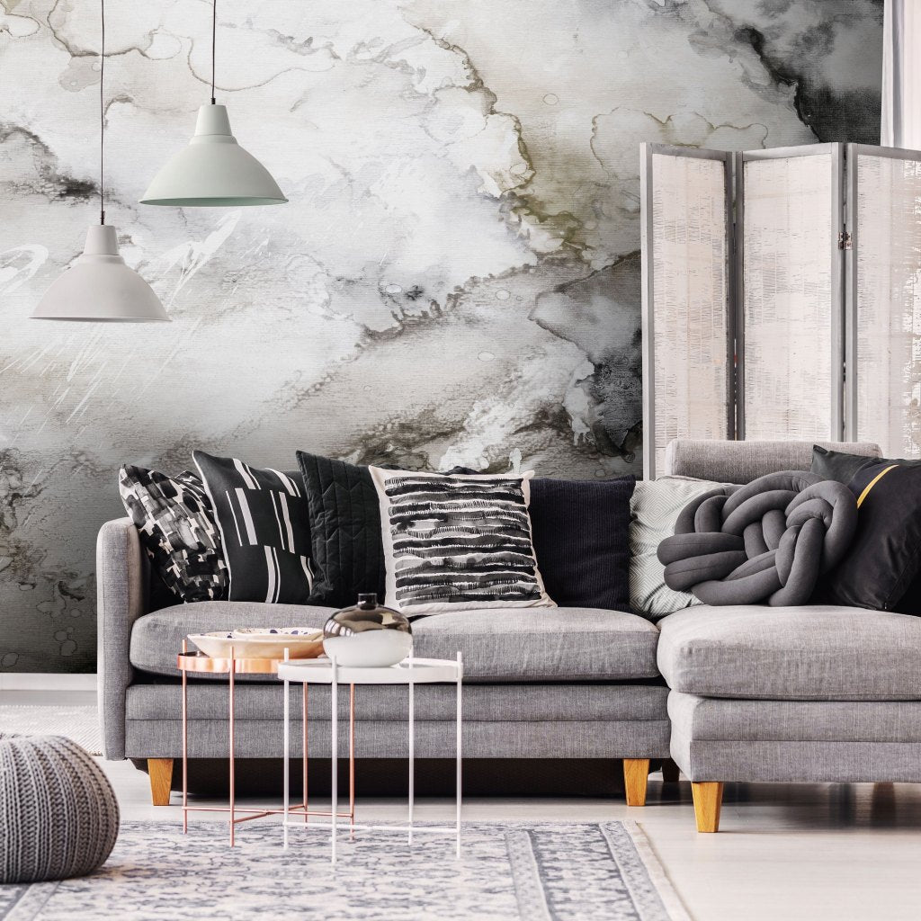 Lago Beige and Grey – Tapeta na míru