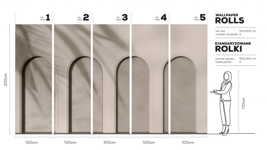 Libra Beige – Tapeta na wymiar