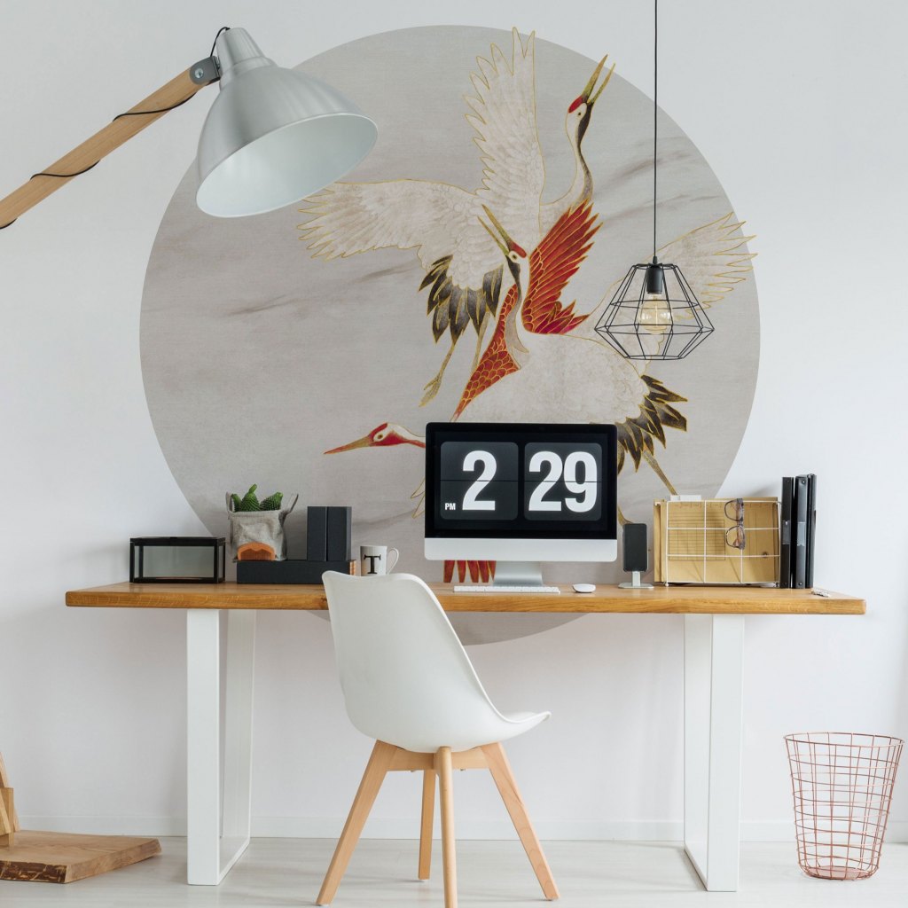 Creamy Tsuru – Tapeta Koło Standard