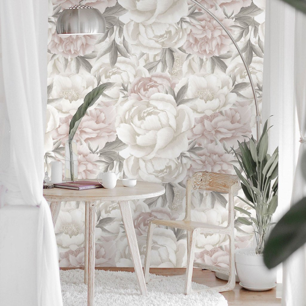Peony Light – Tapeta na míru