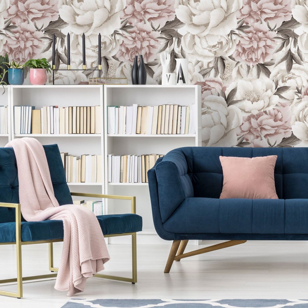 Peony Saturated – Tapeta na míru