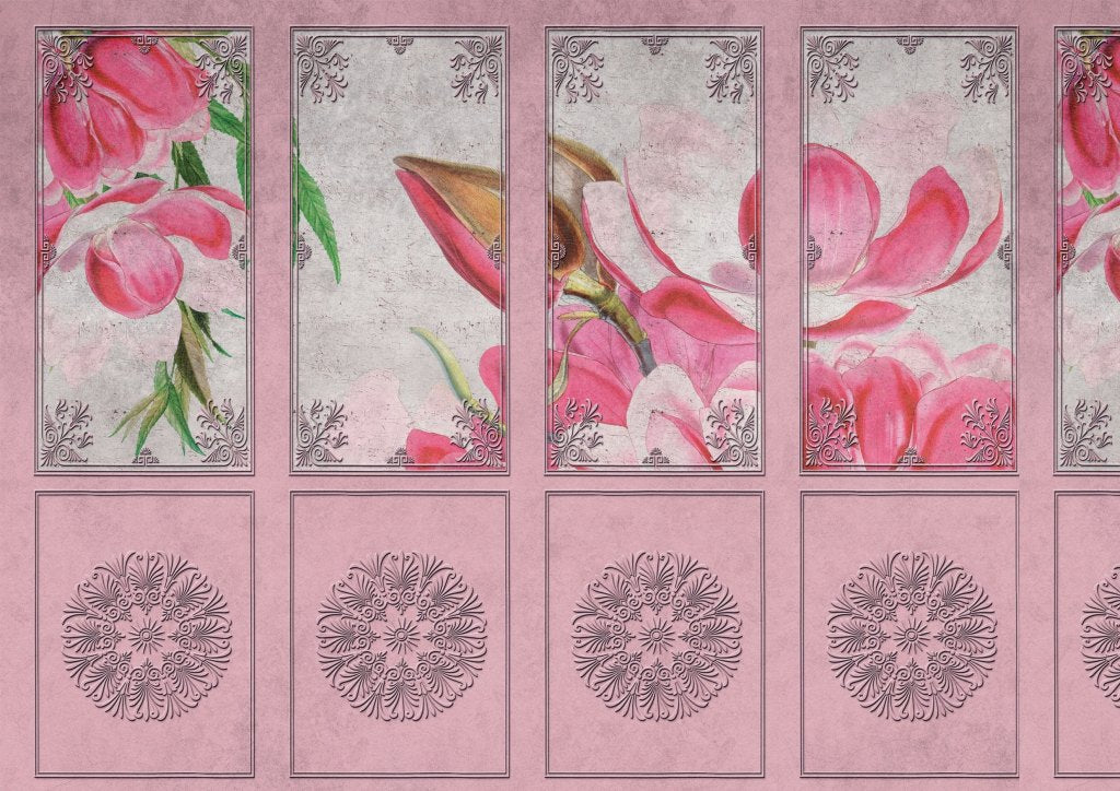 Refined Pink Magnolia – Custom-made wallpaper