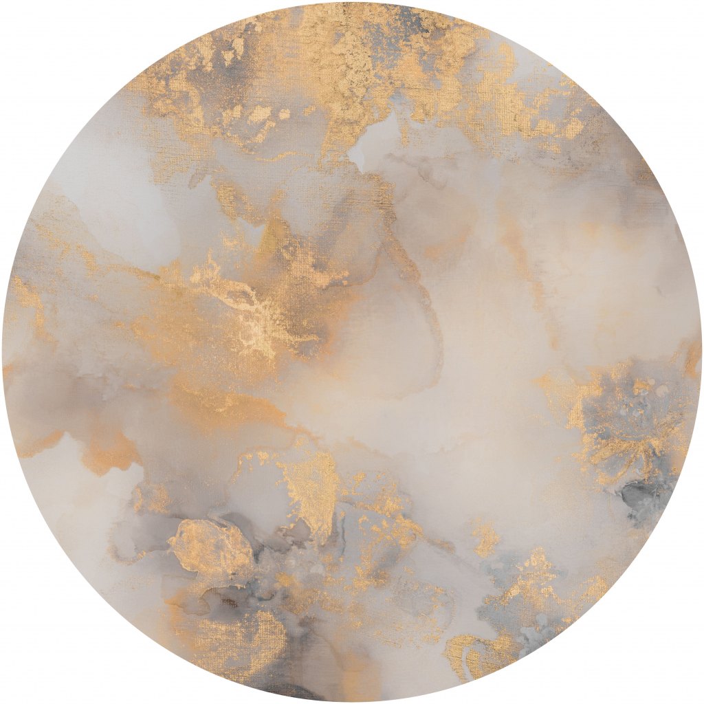 Dolce Vita Grey&Gold – Tapeta Koło Standard