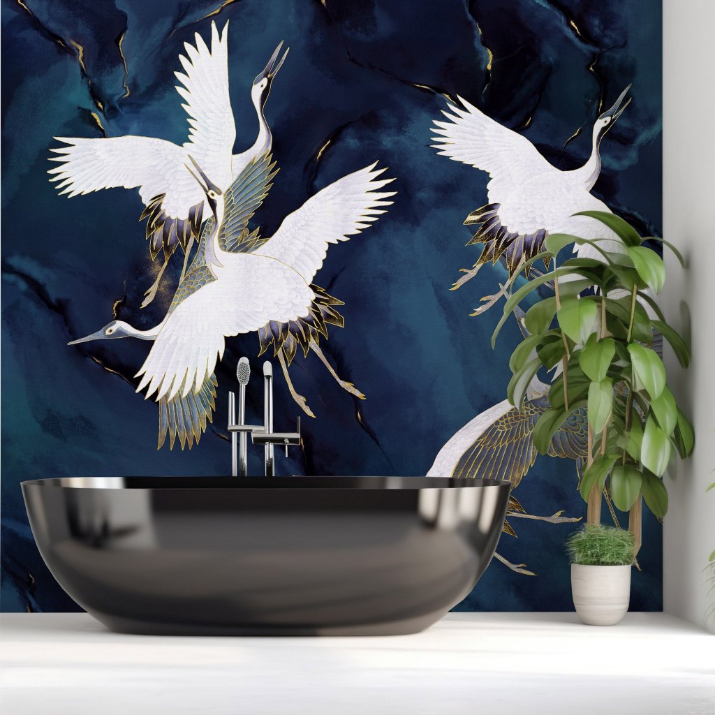 Royal Tsuru – Custom-made wallpaper