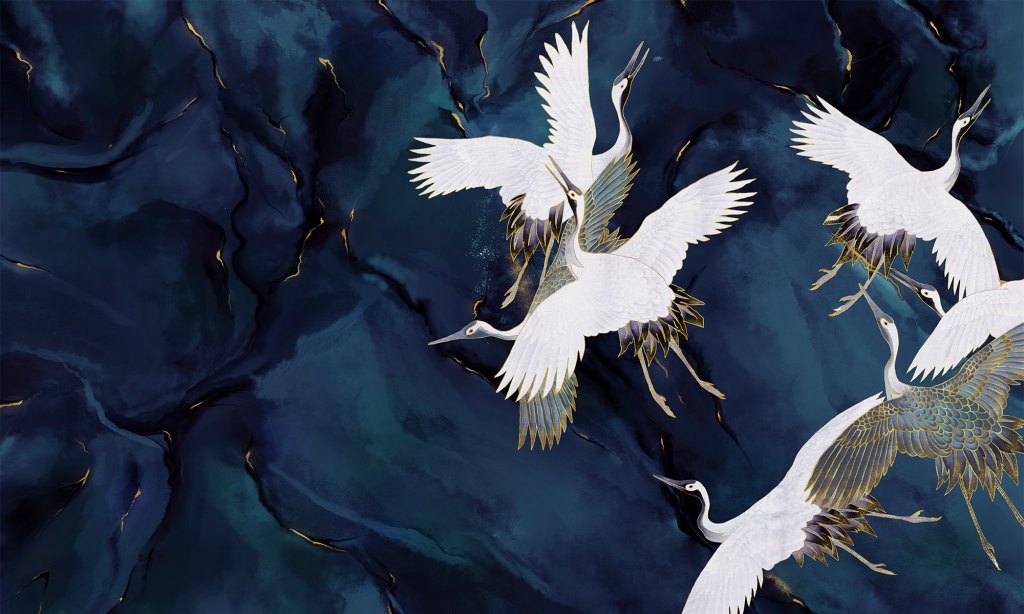 Royal Tsuru – Custom-made wallpaper