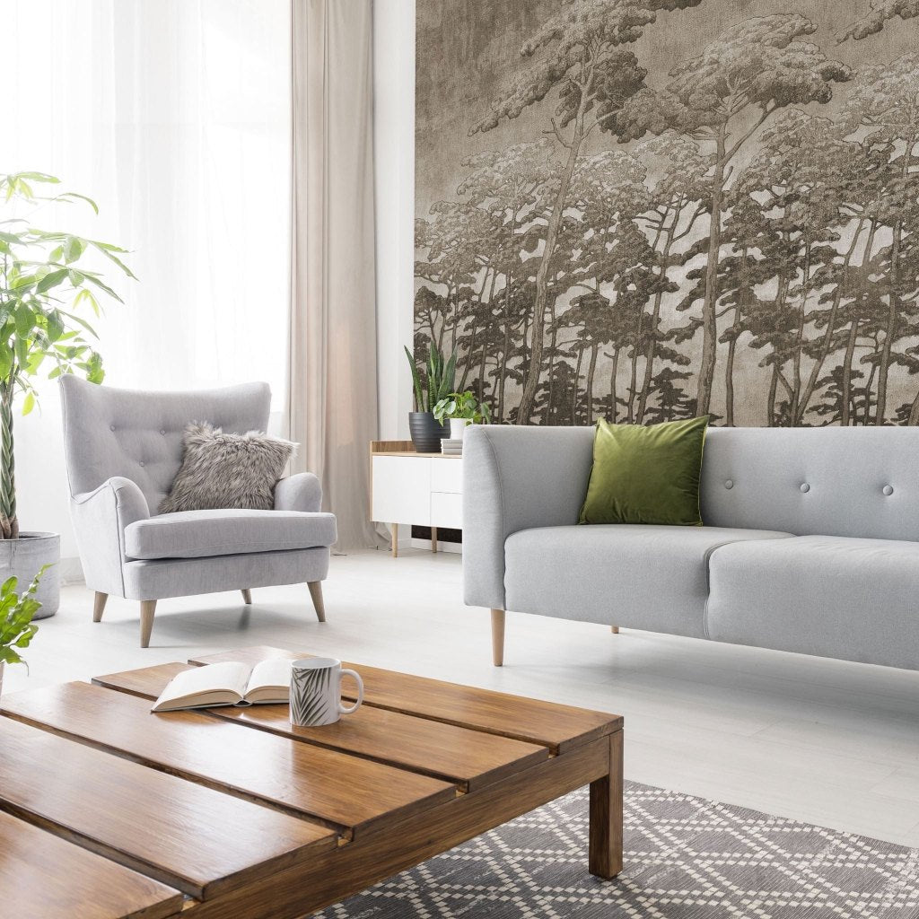 Secret Forest Beige – Custom Wallpaper
