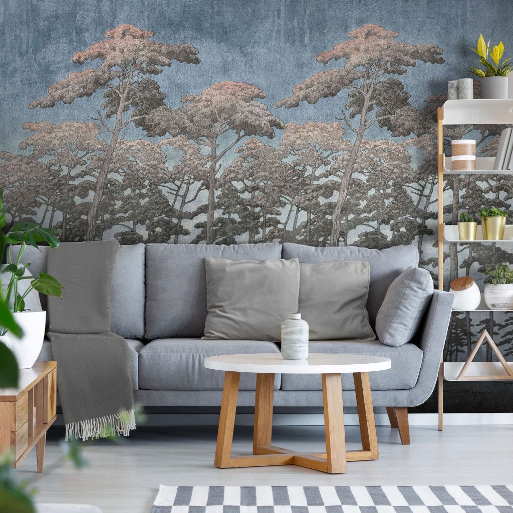 Secret Forest Blue – Tapeta na wymiar