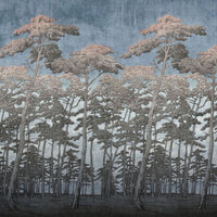 Secret Forest Blue – Tapeta na míru