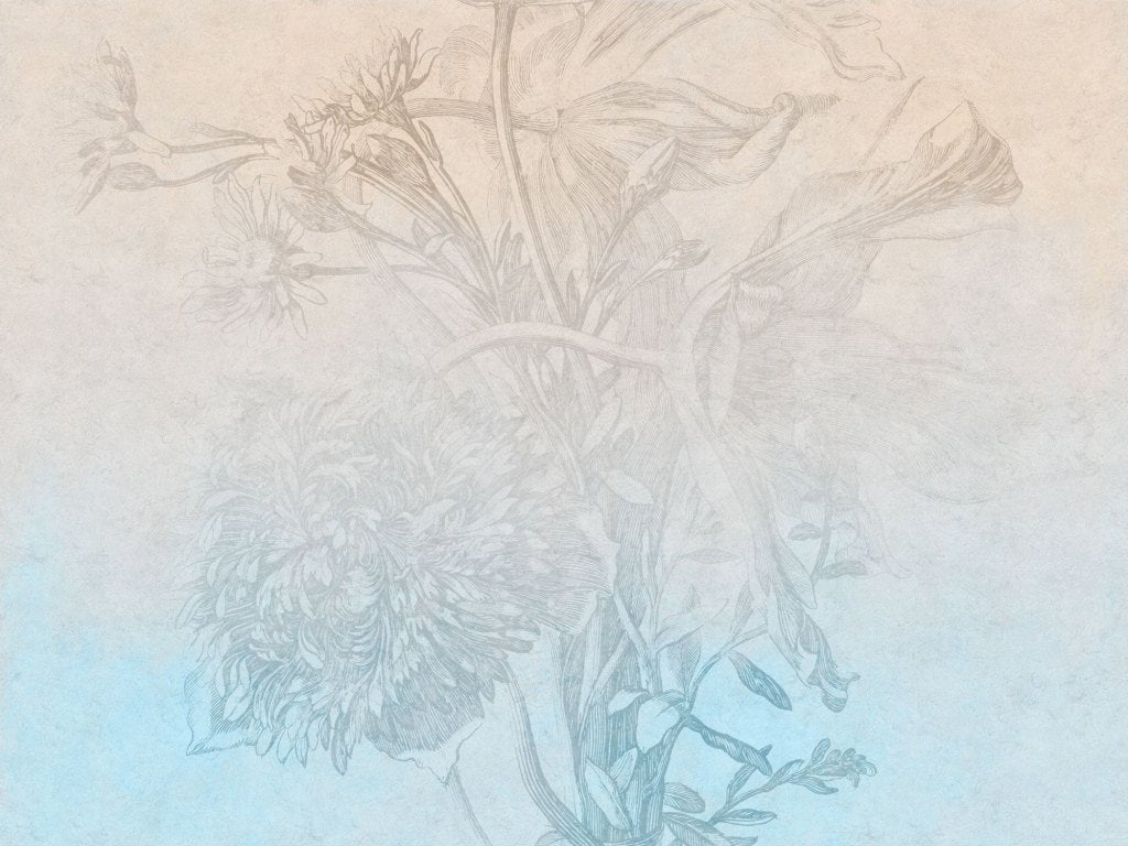 Sisal Ombre Flower – Tapeta na wymiar