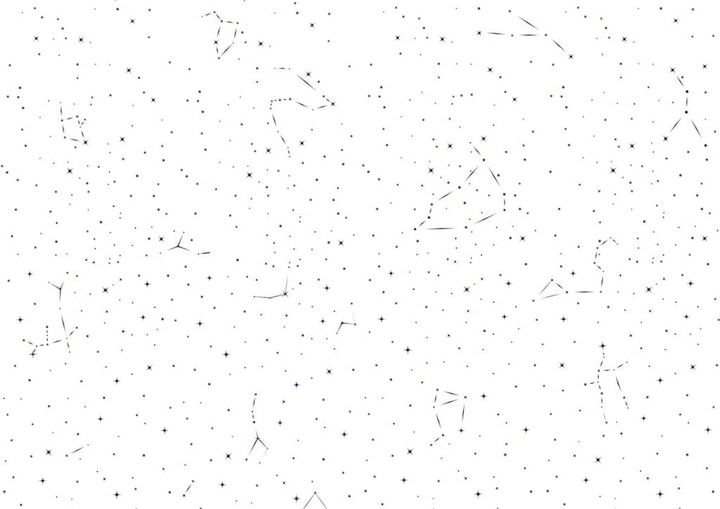 Starry Night White – Tapeta na wymiar