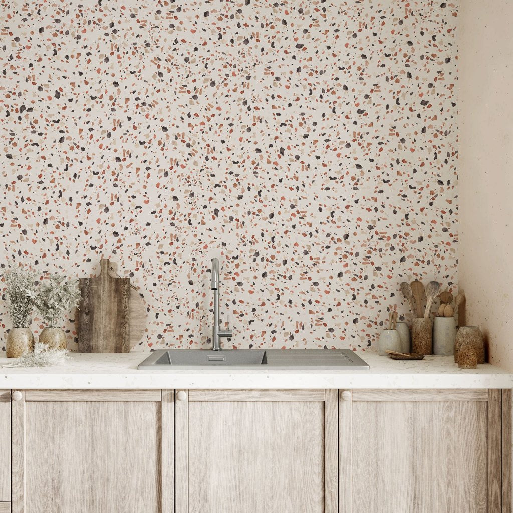 Terrazzo Rust – Tapeta na wymiar