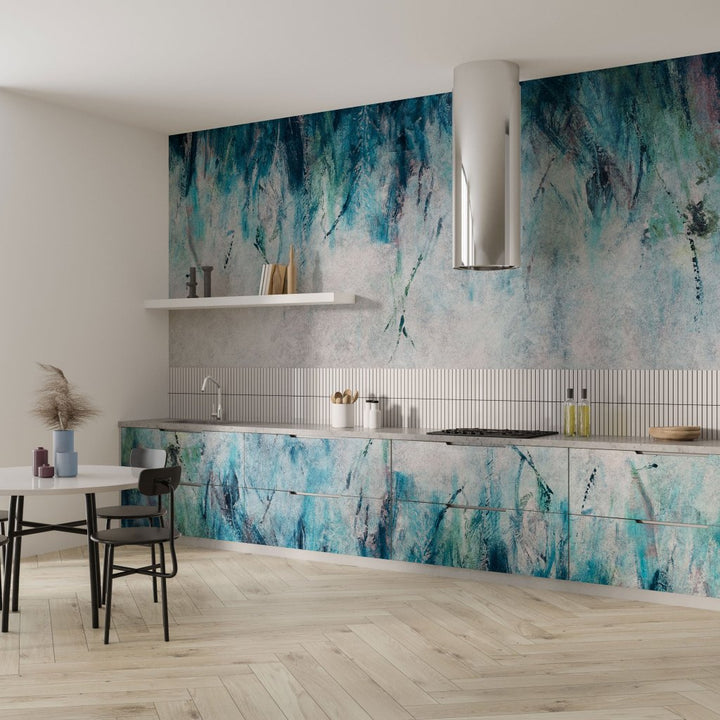 Tosca Blue – Custom-made wallpaper