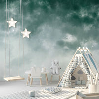 Watercolor Ombre Green – Tapeta na wymiar