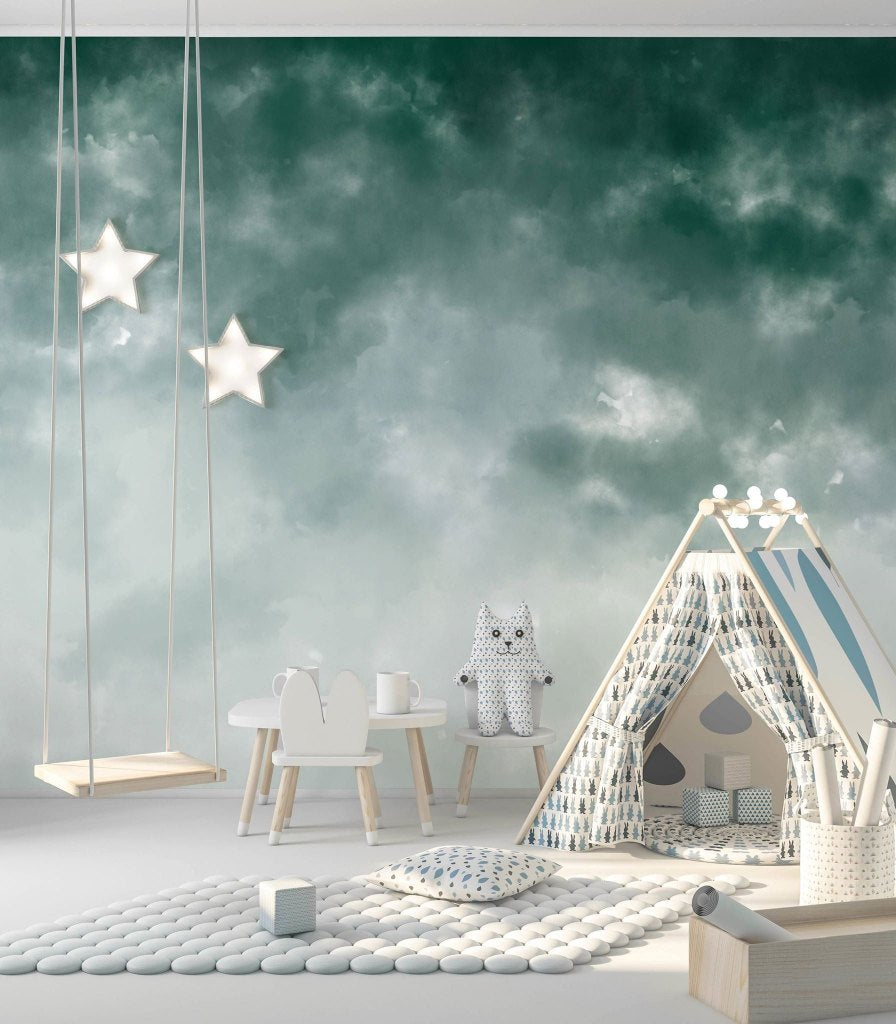 Watercolor Ombre Green – Custom Wallpaper