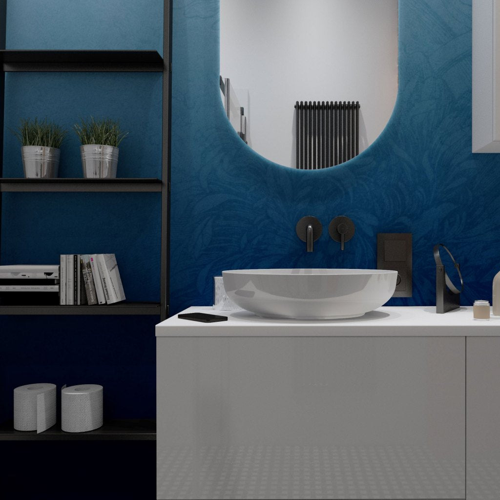 Blue Ombre Flower – Tapeta w rolkach