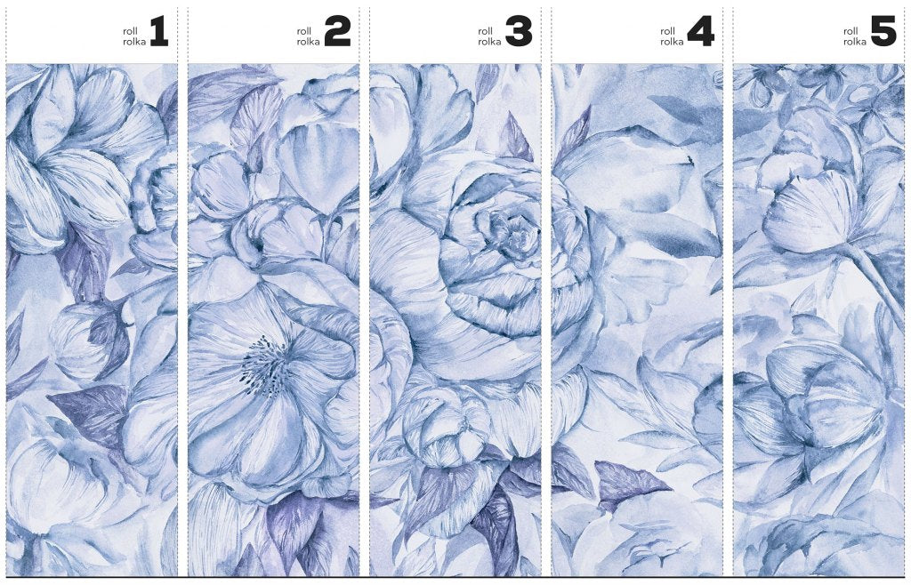 Brassica Blue – Tapeta w rolkach