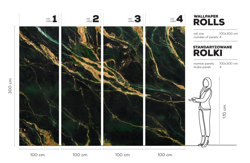 Emerald – Tapeta v rolích