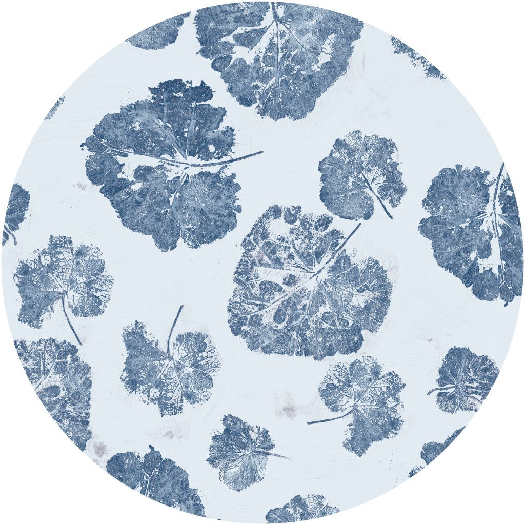 Foglia Navy – Tapeta Koło Standard