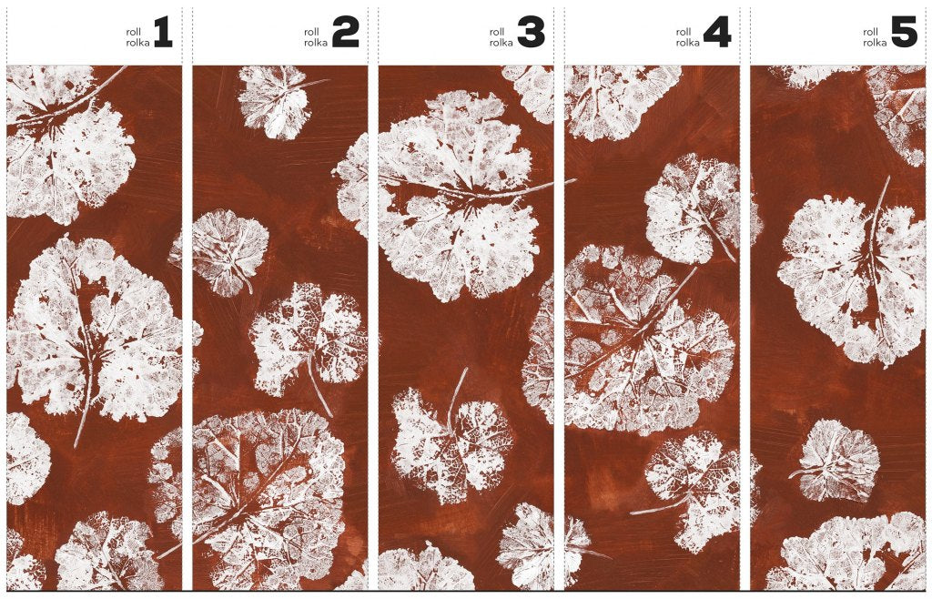 Foglia Rust – Tapeta w rolkach