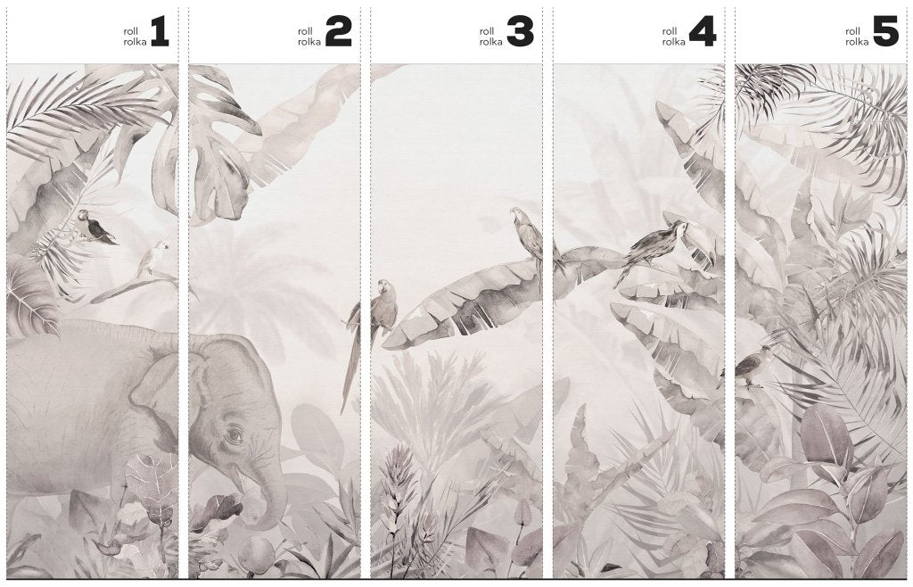 Jungle Beige – Tapeta w rolkach