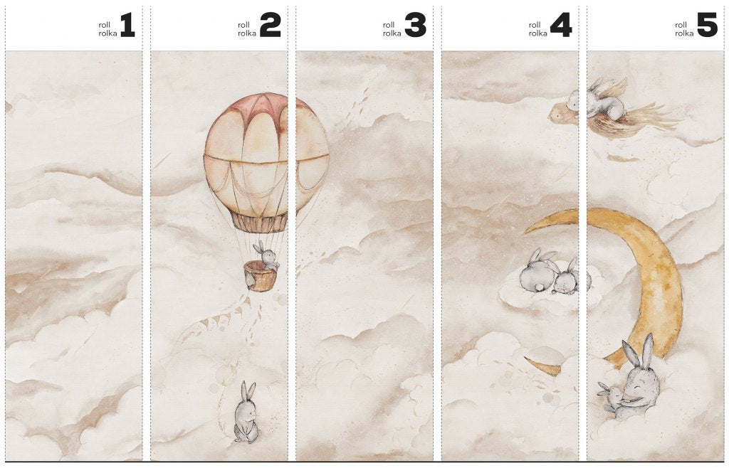 Moonie Beige – Tapeta w rolkach