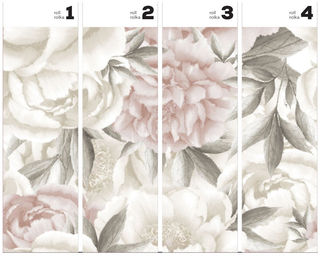 Peony Light Big – Tapeta w rolkach