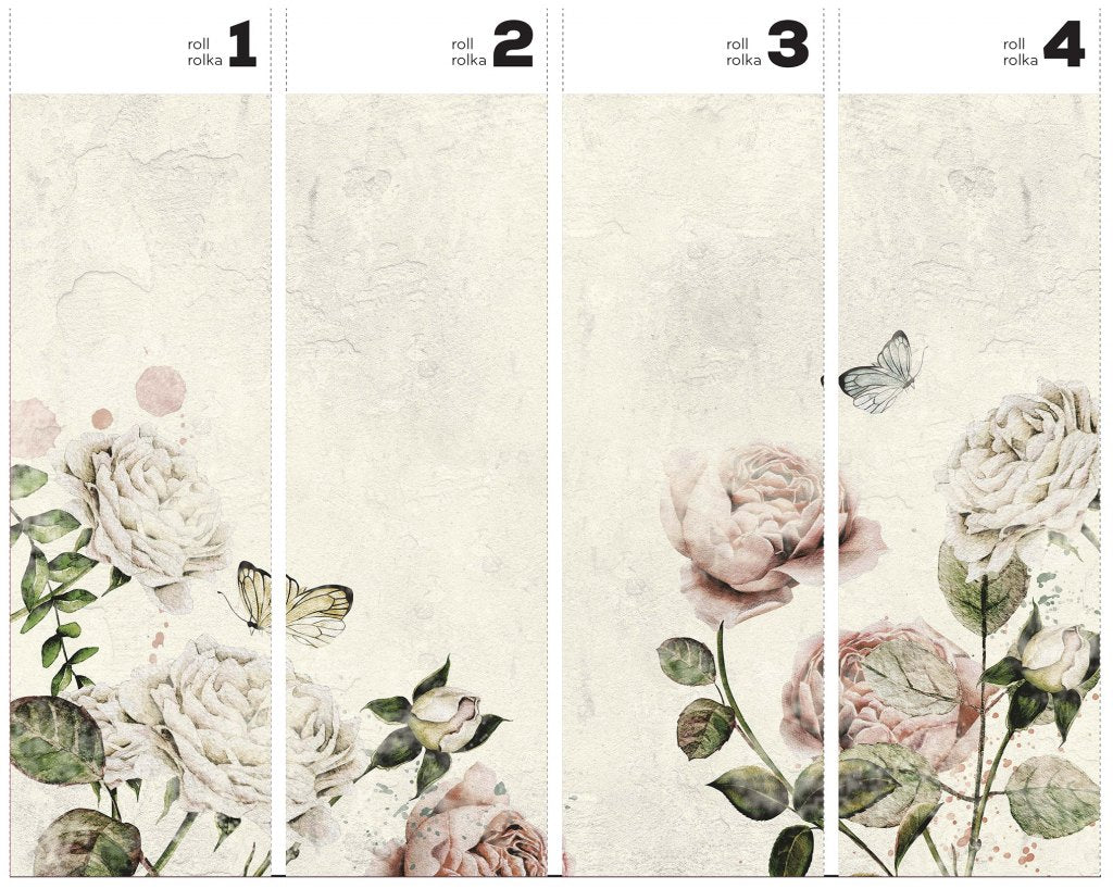 Rose Dream White – Wallpaper Rolls