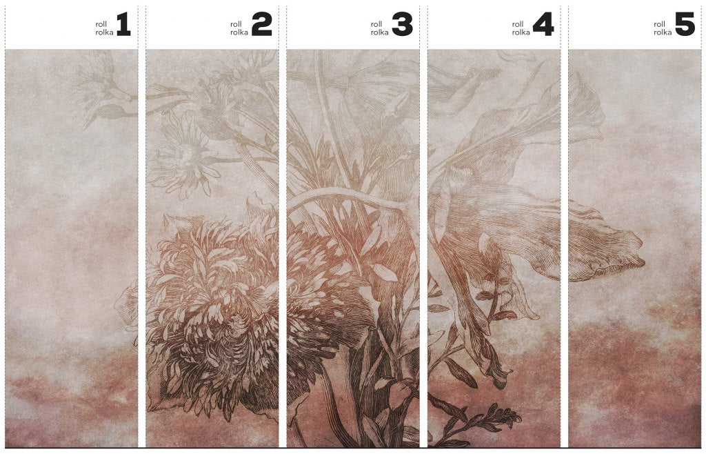 Rust Ombre Flower – Tapeta w rolkach