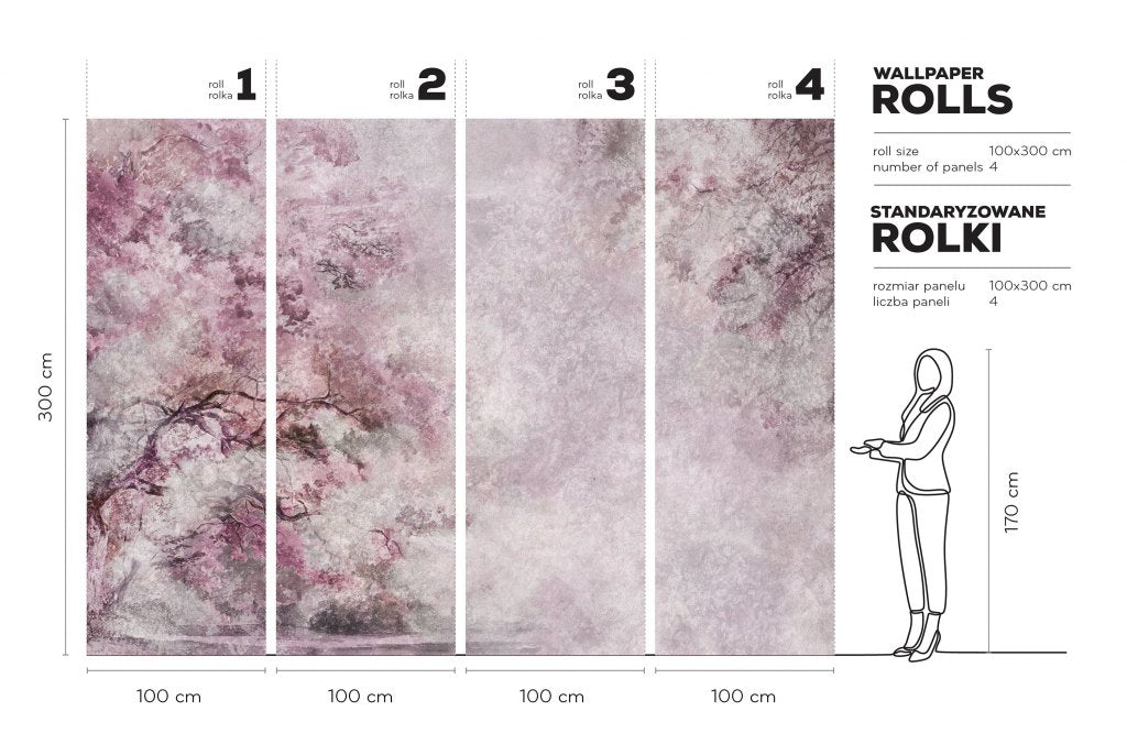 Sanctuary Pink – Tapeta w rolkach