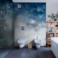 Watercolor Ombre Blue&Grey – Tapeta w rolkach