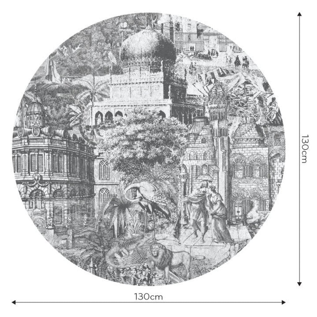 Gulliver Grey – Tapeta Koło Standard