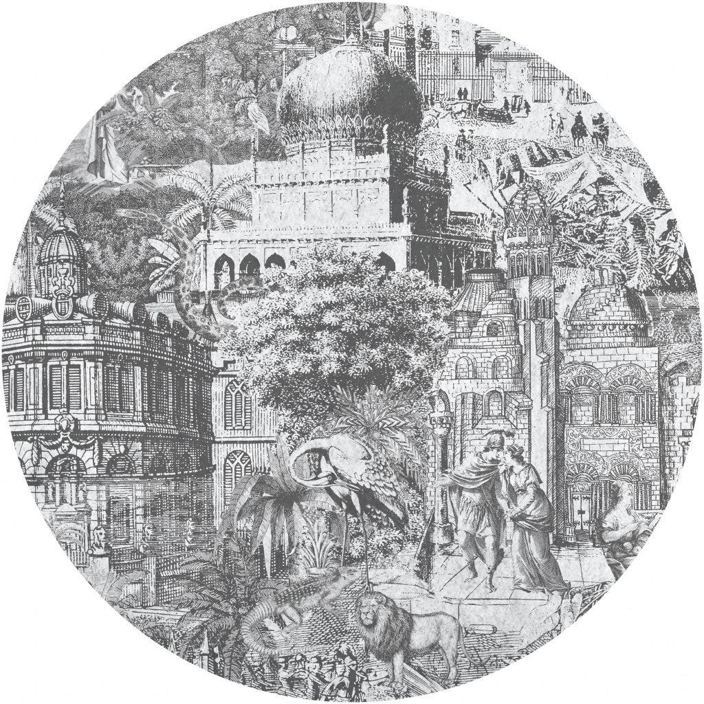 Gulliver Grey – Tapeta Koło Standard