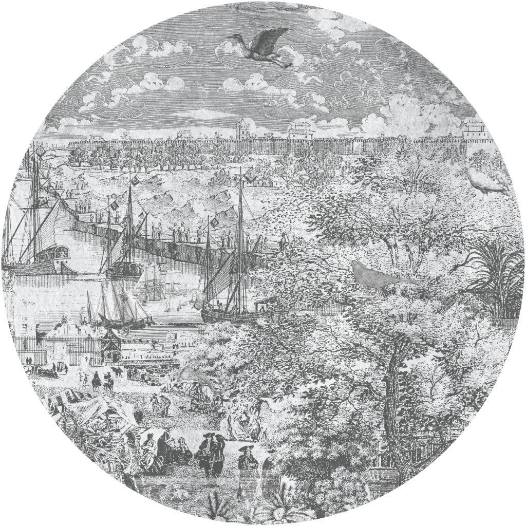 Gulliver Grey II – Tapeta Koło Standard