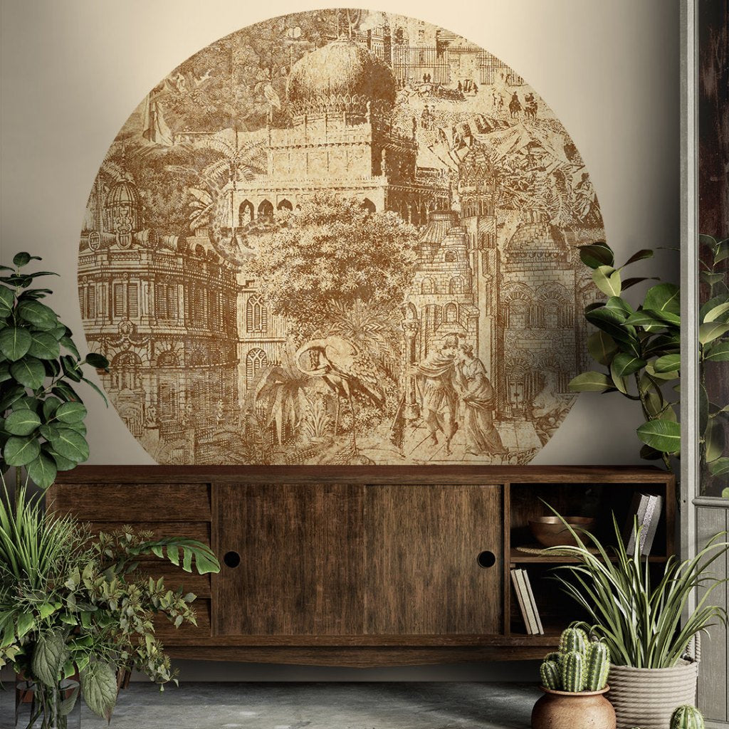 Gulliver Rust – Tapeta Koło Standard