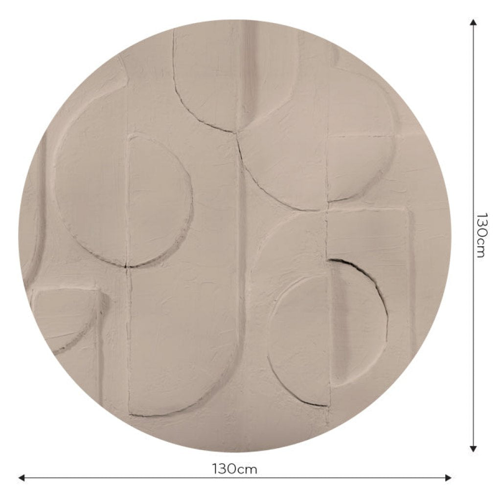 Bene Beige – Tapeta Koło Standard